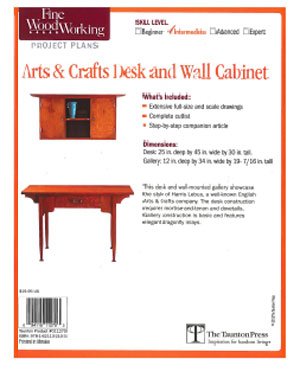 Arts & Crafts Desk and Wall Cabinet Project Plan