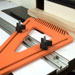 X- Large Fence Featherboard in miter slot with hardware