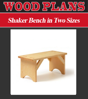Shaker Bench in Two Sizes 
Woodworking Plan