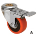 3" & 4" Caster - Swivel, double lock with 1/2” mounting hole