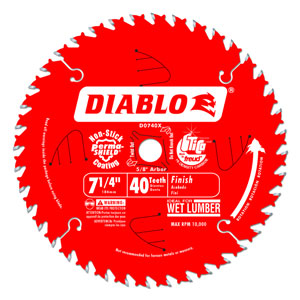 7-1/4" x 40 Tooth Finish Saw Blade - D0740X