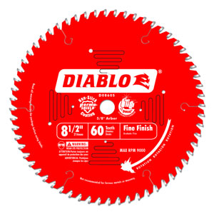 8-1/2" x 60 Tooth Fine Finish Saw Blade - D0860S