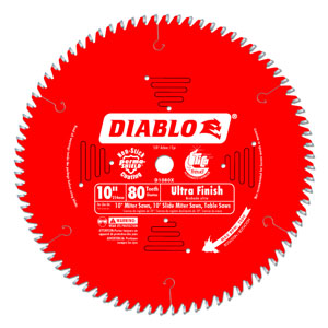 10" x 80 Tooth Ultra Finish Saw Blade - D1080X