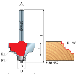 Double Fillet Ogee Router Bits