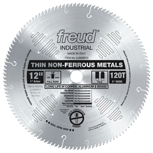 12" Industrial Thin Stock Non-Ferrous Metal Blade LU90M012