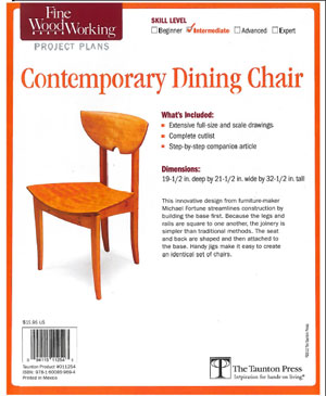 Contemporary Dining Chair Project Plan