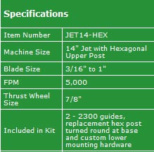 The Carter Jet 14" Hex conversion kit