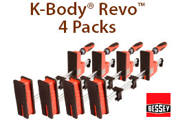 Bessey K-Body Revo Clamp four packs