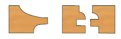 3 Wing Cove Raised Panel w/ Roundover Stile & Rail Cutters