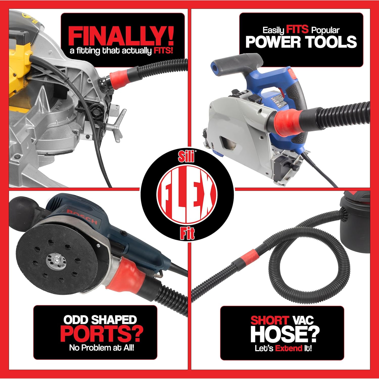 10 Foot Power Tool Hose Kit with 8 Adapter Fittings