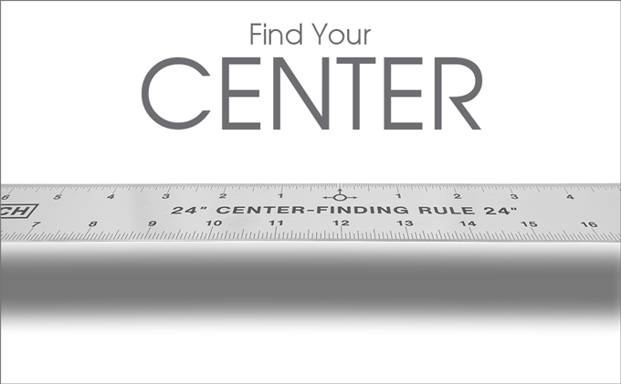 24" Stainless Steel Center Finder Rule