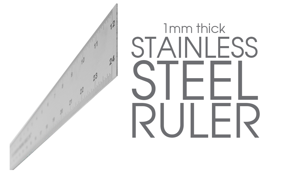 24" Stainless Steel Center Finder Rule