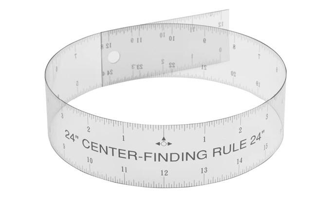 RULER - CENTER FINDING 12 (Plastic, 2-Sided) [PP0405] - $0.99