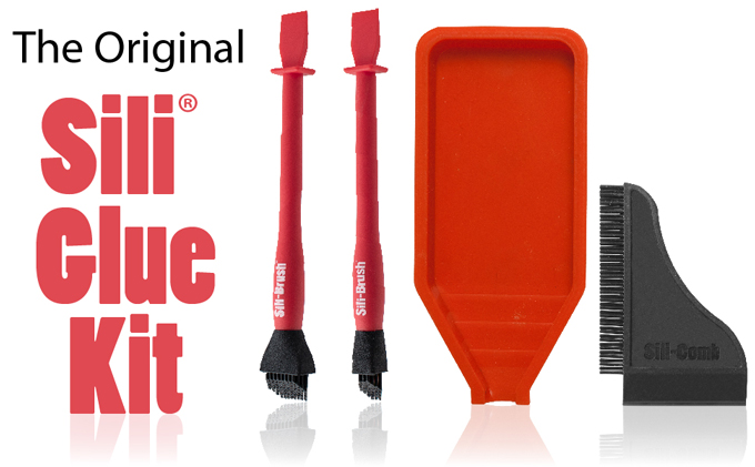 Sili-Brush - Silicone Glue Brush (Half Inch Tip) Glue Dries And Peels Off.  Ideal For Wodworking, Arts, Crafts, Around The Home and Hobbyists. Tips