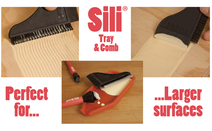 Sili The Complete Silicone Glue Kit - Wood Glue Up 4-Piece Kit – 2 Pack of  Silicone Brushes, 1 Tray, 1 Comb – Woodworking, Arts, Crafts and White  School Glue Spreader Applicator Set, Model: 4020