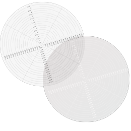 10" Round Center Finder/Compass Set