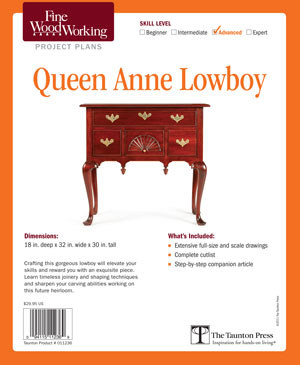 Queen Anne Lowboy Project Plan